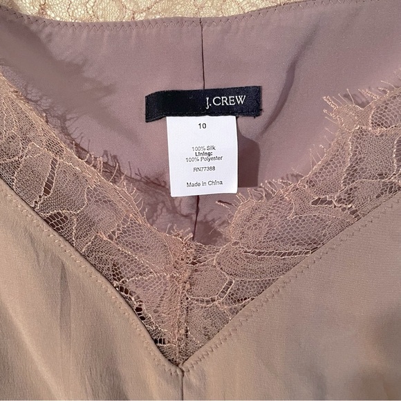 J.crew Silk blend Laced Trim Top Side Zipper Size 10 - Picture 6 of 6